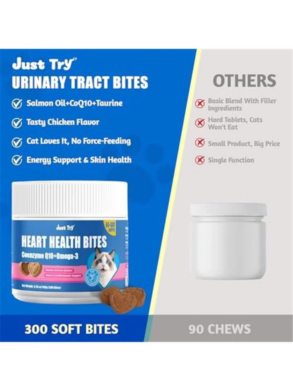 CoQ10 & Taurine Cat Treats, 300 Ct - E